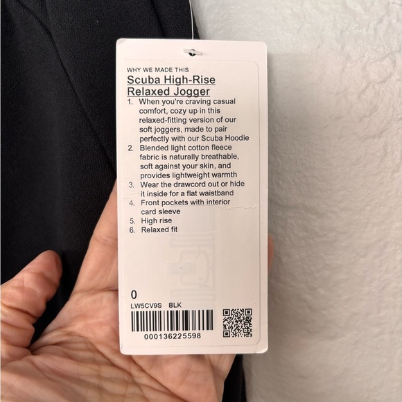 NWT lululemon Scuba High-Rise Relaxed Black Jogger Pants size 0 - Picture 8 of 11